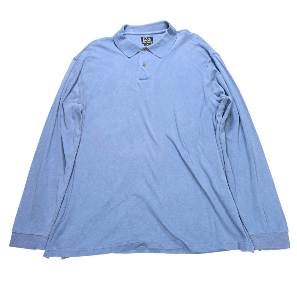 Jos. A. Bank Classic Collection Polo Shirt Men's Size L Blue Long Sleeve Cotton
